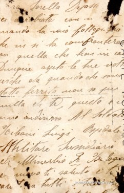 Fante ferito della Prima Guerra_verso